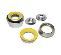 Tapón Extremo Manillar Aleación Aluminio 25mm Anillo Goma(30mm) | Aleación aluminio pulida, anillo goma amarillo, ajuste seguro 25mm, evita deslizamientos, uso gimnasio
