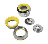Tapón Extremo Manillar Gimnasio Aluminio 25mm Junta Goma(25mm) | Aleación aluminio pulido, junta goma amarilla, para ajuste perfecto 25mm, evita deslizamientos, uso gym diario