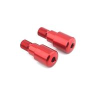 Tapón Extremo Tapa Manillar Tapón Extremo Barra CNC Motocicleta Puños Manillar Tapas Manillar para FZR 250R 1990-1994 FZR 600 R para Genesis 1990-1999 XJR 1300 1998-2016(Rojo)
