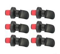 Tapón hermético para botella de vino, tapa de sellado manual para cerveza para aceite de champán, accesorios de barra a prueba de fugas para almacenamiento de cocina (6 unidades, negro)