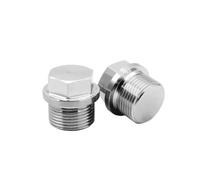 Tapón hexagonal macizo acero inox304, M8-M48 tubo 1/8"-2" | Brida, sellado de extremo tubería, resistente a la corrosión(G 1-1I2(1pcs))