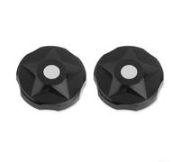 Tapón Horquilla Bicicleta Aleación Aluminio 30mm para AV | 2 unidades incluidas, 6 anillos goma extra, para ajuste personalizado, anti-pérdida de aire, para fácil montaje(Black)