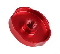 Tapón Horquilla Bicicleta Aleación Aluminio 30mm para AV | 2 unidades incluidas, 6 anillos goma extra, para ajuste personalizado, anti-pérdida de aire, para fácil montaje(Red)