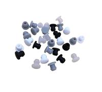 Tapón hueco en forma de T, tapa extremo goma silicona, cubierta sellado orificio, tubo redondo, 2,5-30 mm, 10-100 unidades(White,10PCS A size 26mm)