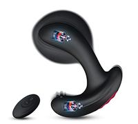 Tapón inflable del culo del vibrador anal - masajeador de próstata de control remoto con inflación automática y 10 modos vibradores para adultos masculinos y femeninos Estimulador
