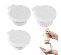Tapón para botella de abajo, 3 tapas superiores para inversor de loción, tapa de botella invertida, junta de retención de líquidos, tapón de tubo de champú, tapa de depósito de relleno, reventa