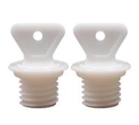 Tapón para botella de agua caliente, 2 tapones a prueba de fugas de 21mm con asa, repuesto de plástico blanco