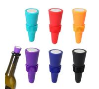 Tapón para botella de vino, 6 cápsulas de sellado y conservación para vino, tapón de llenado para botellas, para recepción de boda, fiesta, vacaciones, champán cerveza y bebidas