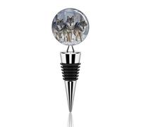 Tapón para botella de vino con junta de goma Pack of Wolves Tapones decorativos para vino Tapones de botella de aleación de zinc Tapón para botella de bebidas Conservador de bebidas