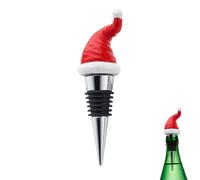 Tapón para botella de vino de Navidad, reutilizable, con sombrero de Papá Noel, a prueba de fugas, decoración de botellas de Navidad para de vacaciones, corcho festivo para amantes del alcohol