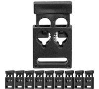 Tapón para cordón, 2 Agujeros, 10 Piezas, Negro, para Cordones de hasta Ø 4,5 mm, Pinza para cordón Chaqueta, Ropa, Mochila, tapón elástico para cordón, Cordones de Cierre rápido