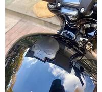Tapón para depósito de gasolina de tornillo negro Split Skull, aluminio fundido a presión, para moto Harley Sportster XL883 XL1200 Dyna Fat Boy Breakout, ventilado