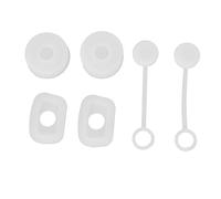 Tapón para derrames de tazas de 6 uds, tapón de paja sellado de silicona reutilizable, juego de tapón para fugas, tapón de paja para el hogar y al aire libre (Transparente)