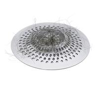 Tapón para desagüe de ducha, colador extraíble de acero inoxidable, 11,5 cm, cesta de filtro a prueba de obstrucciones, tapón extraíble, protector de fregadero fácil de limpiar