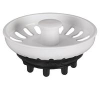 Tapón para fregadero con rejilla, color blanco