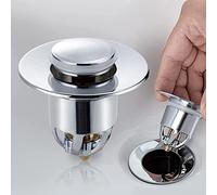 Tapón para lavabo de baño, filtro de desagüe para lavabo Pop Up con válvula de desagüe universal, tapón de lavabo de baño, bidé piletta Click Clack filtro para el pelo para lavabo Bidé