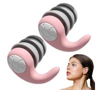 Tapón para los oídos con cancelación de ruido - Inserciones de natación de elastómero de 2 cm, agarre en espiral impermeable, cápsulas de aislamiento hidráulico con contenedor de protección de piscina