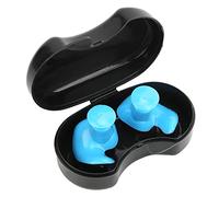 Tapón para los oídos para natación, tapón para los oídos impermeable, tapón para los oídos en espiral a prueba de polvo, tapones para los oídos para natación de silicona (Azul)