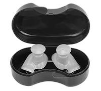 Tapón para los oídos para natación, tapón para los oídos impermeable, tapón para los oídos en espiral a prueba de polvo, tapones para los oídos para natación de silicona (Gris blanco)