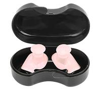 Tapón para los oídos para natación, tapón para los oídos impermeable, tapón para los oídos en espiral a prueba de polvo, tapones para los oídos para natación de silicona (Rosa)