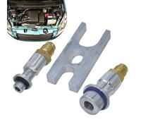 Tapón Para Pruebas De Fugas De Aire Acondicionado De Coche,Conector De Manguera De Refrigeración Para Detección De Fugas - Tapón De Prueba Para Tuberías De AC Para Taller Mecánico De