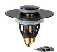 Tapón Para Tubería De Fregadero De Baño - Cubierta De Tubería Escamotable | Colador De Fregadero, Filtro De Drenaje Pop-Up Para La mayoría De Los Agujeros De Desagüe, Accesorios De Sal
