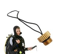 Tapón para válvula de depósito DIN - Cubierta antipolvo industrial de 5 cm, fuerte conexión para cuerda, duradera y resistente a la oxidación, tapón regulador protector | Cubre válvulas para cargas