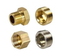 Tapón para válvula de radiador, Tapón de latón con cabeza hexagonal, rosca macho/hembra 1/8 a 1 pulgada(Hexagon Plug,1 PCS-1/8")