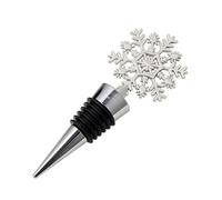 Tapón para vino - Tapón hermético de aleación navideña de 10,8 x 4 cm, cubierta de corcho con copo de nieve navideño | Tapa navideña hermética en aleación de zinc para licor, cerveza, hogar, bar, ofic