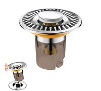 Tapon Pop Up Lavabo, Filtro de Desagüe de Baño con Núcleo de Rebote, Tapones de Desagüe Lavabo con Filtrar, Tapón de Drenaje Emergente Anti-obstrucción para Baño, Lavamanos(32-42 mm)