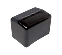 Tapón rectangular de goma (PVC), tapa para cierre de tubos rectangulares, pie para sillas, taburetes, mesas - 40 x 20 - Negro - 8 unidades Plastic Hardware Store