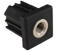 Tapón roscado M14 para tubo cuadrado 40 x 40 x 3,0 mm, plástico PA reforzado con fibra de vidrio, color negro