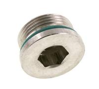 Tapón UN 1-5/16''-12 Acero inoxidable FKM con hexágono interior 400bar (5620,0psi)