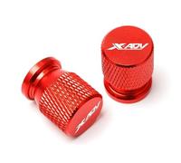 Tapón válvula del neumático 2 Piezas Para Honda XADV X ADV X-ADV 750 2018-2023 Motocicleta Todo El Año CNC Tapas De Vástago Válvula Neumático Rueda Aluminio Cubiertas(Rosso)