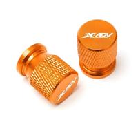 Tapón válvula del neumático 2 Piezas Para Honda XADV X ADV X-ADV 750 2018-2023 Motocicleta Todo El Año CNC Tapas De Vástago Válvula Neumático Rueda Aluminio Cubiertas(Orange)