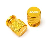 Tapón válvula del neumático 2 Piezas Para Honda XADV X ADV X-ADV 750 2018-2023 Motocicleta Todo El Año CNC Tapas De Vástago Válvula Neumático Rueda Aluminio Cubiertas(Gold)