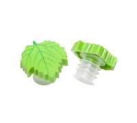 Tapón Vertedor de Vino Antigoteo Koala - Set de 2 Tapones Decorativos con Diseño Divertido de Hoja de Vid - Accesorios Originales para Botellas de Vino