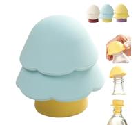 Tapón y abridor de botellas 3 en 1 con forma de árbol, sellador de silicona para bebidas espumosas de vino, protector universal de tapa para viajes de cocina, corcho de bebidas reutilizable (azul)