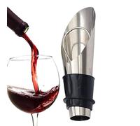 Tapón y vertedor para vino, vertedor para botella de vino con tapón | 2 discos vertedor para vino 2 en 1 para detener el vino, conservador de frescura de acero inoxidable, conservador