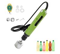 Taponadora eléctrica de botellas para tapas de plástico, tapadora de rosca de mano de 10-50 mm, par ajustable, alta velocidad 30-90 botellas/min