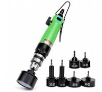 Taponadora neumática de mano, 10-50 mm, 2500 RPM, 6 cabezales | Control hacia adelante/atrás, ajuste de velocidad y parada automática para tapas de botellas de plástico de dientes planos