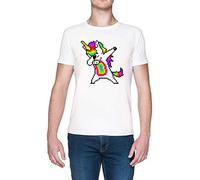Taponando Unicornio Camisa Lenguado Cadera Salto Gracioso Magia Blanca Hombre Camiseta Tamaño 5XL White Men's tee Size 5XL