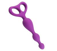 Tapones Anales de Silicona Juguetes Anales Butt Plug Anal Plug Mujer Principiante Pequeño Dilatador Anal Cuentas Anales con Mango Sm Gay Longitud 17 cm Juguete Sexual para Parejas Sexo Extremo