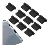 Tapones Antipolvo para teléfonos, Protector de Cargador de Silicona Tipo C para teléfono 15 16 Plus Pro MAX, Galaxy y Todo Tipo de teléfonos y tabletas con Puerto Tipo C, Negro,