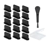 Tapones Antipolvo USB C, 15PCS Tapones Puerto USB C, Tapon Cargador Tipo C, Tapón Antipolvo de Silicona Compatible con Google Samsung y iPhone, Port Cap Protector para Teléfonos y Tabletas Tipo-C