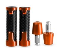 Tapones antivibración para puños de Manillar Motocicleta para Ninja 300 ABS para EX300 (2013-2021)(Orange)