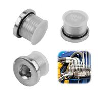 Tapones Ciegos de 1/2" con Anillo ED, 3 Tappo di Chiusur Tapón de Acero al Carbono para Tuberías de Agua, Sellado Hermético con Anillo de Horquilla, Ideal para Conexiones y Drenajes