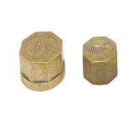 Tapones ciegos de latón, Adaptador de tapón extremo tubería BSP macho/hembra latón con cabeza hexagonal, varios tamaños, 5 unidades(1l2 Female,1pcs)