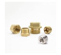 Tapones ciegos de latón, Tapón de latón con rosca macho/hembra BSP, cabeza hexagonal, varios tamaños(D,1 PCS-1/8")