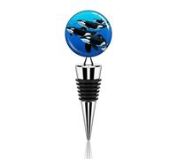 Tapones de botella de vino con diseño de ballena asesina de orca, tapón duradero, tapón de botella, tapón de vino, regalo para hombres y mujeres